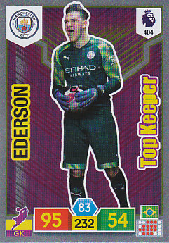 Ederson Manchester City 2019/20 Panini Adrenalyn XL Top Keeper #404