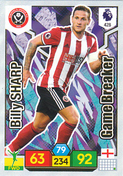 Billy Sharp Sheffield United 2019/20 Panini Adrenalyn XL Game Breaker #428