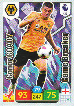 Conor Coady Wolverhampton Wanderers 2019/20 Panini Adrenalyn XL Game Breaker #432