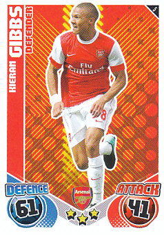 Kieran Gibbs Arsenal 2010/11 Topps Match Attax #5
