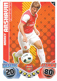 Andrey Arshavin Arsenal 2010/11 Topps Match Attax #9