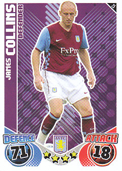 James Collins Aston Villa 2010/11 Topps Match Attax #25