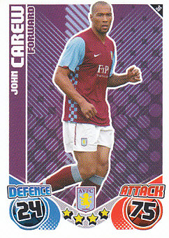 John Carew Aston Villa 2010/11 Topps Match Attax #36