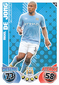 Nigel De Jong Manchester City 2010/11 Topps Match Attax #191