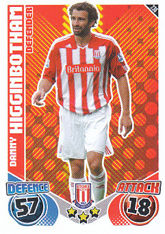 Danny Higginbotham Stoke City 2010/11 Topps Match Attax #238
