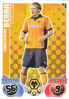 Christophe Berra Wolverhampton Wanderers 2010/11 Topps Match Attax #344
