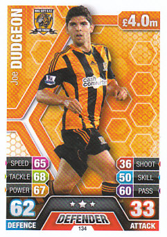 Joe Dudgeon Hull City 2013/14 Topps Match Attax #134