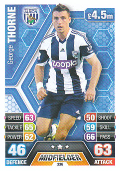 George Thorne West Bromwich Albion 2013/14 Topps Match Attax #336