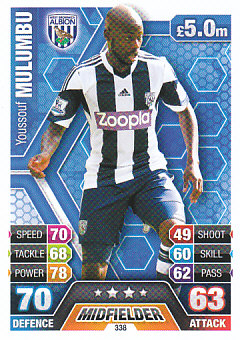 Youssouf Mulumbu West Bromwich Albion 2013/14 Topps Match Attax #338