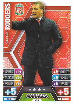 Brendan Rodgers Liverpool 2013/14 Topps Match Attax Managers #429
