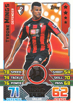 Tyrone Mings AFC Bournemouth 2015/16 Topps Match Attax #7