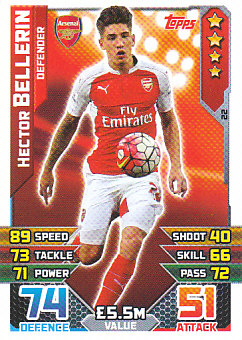 Hector Bellerin Arsenal 2015/16 Topps Match Attax #22