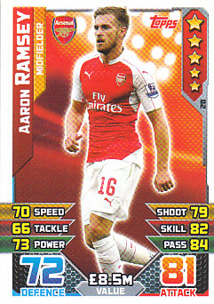 Aaron Ramsey Arsenal 2015/16 Topps Match Attax #28