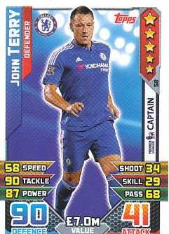 John Terry Chelsea 2015/16 Topps Match Attax Captain #58