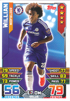 Willian Chelsea 2015/16 Topps Match Attax #66