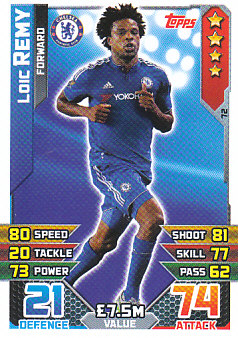 Loic Remy Chelsea 2015/16 Topps Match Attax #72