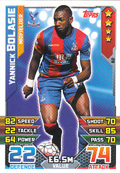 Yannick Bolasie Crystal Palace 2015/16 Topps Match Attax #82