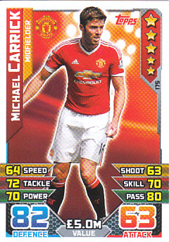 Michael Carrick Manchester United 2015/16 Topps Match Attax #175