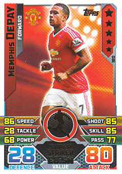 Memphis Depay Manchester United 2015/16 Topps Match Attax #180