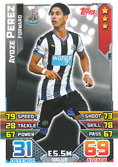 Ayoze Perez Newcastle United 2015/16 Topps Match Attax #196