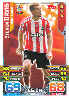 Steven Davis Southampton 2015/16 Topps Match Attax #227