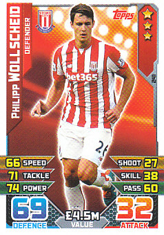 Philipp Wollscheid Stoke City 2015/16 Topps Match Attax #241