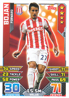 Bojan Krkic Stoke City 2015/16 Topps Match Attax #248