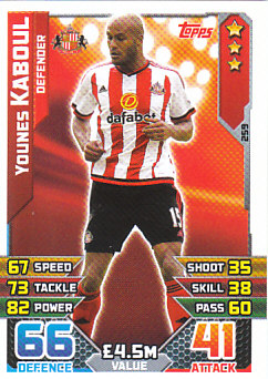 Younes Kaboul Sunderland 2015/16 Topps Match Attax #259