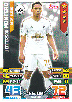 Jefferson Montero Swansea City 2015/16 Topps Match Attax #284