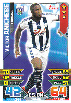 Victor Anichebe West Bromwich Albion 2015/16 Topps Match Attax #341