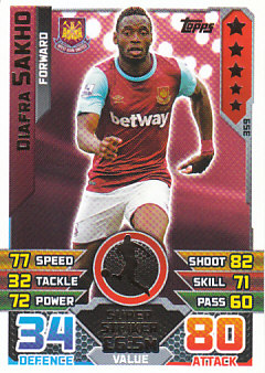 Diafra Sakho West Ham United 2015/16 Topps Match Attax #359