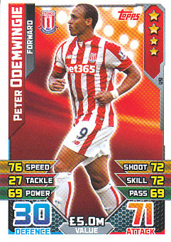 Peter Odemwingie Stoke City 2015/16 Topps Match Attax Squad Updates #U51