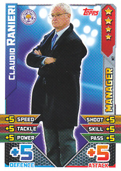 Claudio Ranieri Leicester City 2015/16 Topps Match Attax Manager #M07