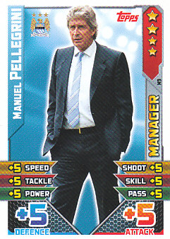 Manuel Pellegrini Manchester City 2015/16 Topps Match Attax Manager #M09