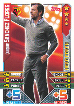 Quique Sanchez Flores Watford 2015/16 Topps Match Attax Manager #M18