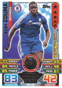 Kurt Zouma Chelsea 2015/16 Topps Match Attax Rising Star #R04