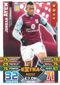 Jordan Ayew Aston Villa 2015/16 Topps Match Attax Update Card #UC03