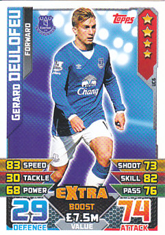 Gerard Deulofeu Everton 2015/16 Topps Match Attax Update Card #UC06