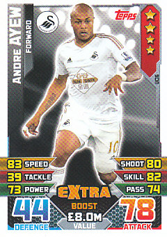 Andre Ayew Swansea City 2015/16 Topps Match Attax Update Card #UC16