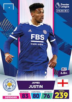 James Justin Leicester City Panini Adrenalyn XL Premier League 2022/23 #192