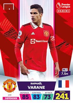 Raphael Varane Manchester United Panini Adrenalyn XL Premier League 2022/23 #249