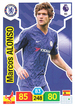 Marcos Alonso Chelsea 2019/20 Panini Adrenalyn XL #93