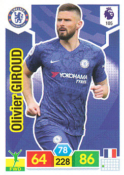 Olivier Giroud Chelsea 2019/20 Panini Adrenalyn XL #105