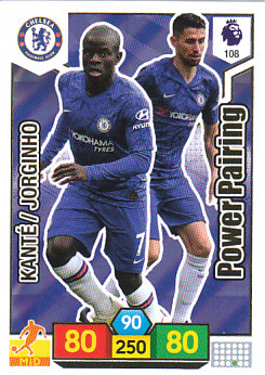 N'Golo Kante / Jorginho Chelsea 2019/20 Panini Adrenalyn XL Power Pairing #108