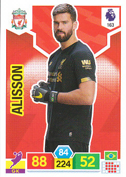 Alisson Liverpool 2019/20 Panini Adrenalyn XL #163