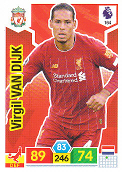 Virgil van Dijk Liverpool 2019/20 Panini Adrenalyn XL #164