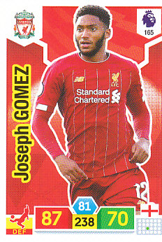 Joe Gomez Liverpool 2019/20 Panini Adrenalyn XL #165