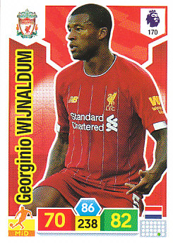 Georginio Wijnaldum Liverpool 2019/20 Panini Adrenalyn XL #170