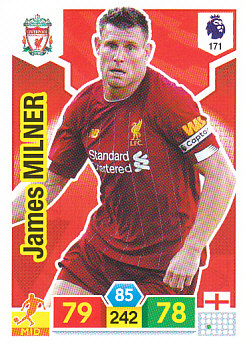 James Milner Liverpool 2019/20 Panini Adrenalyn XL #171