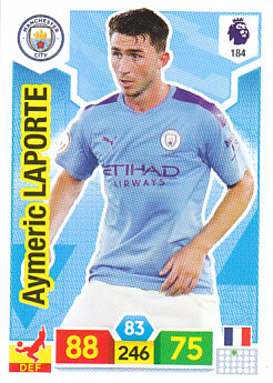 Aymeric Laporte Manchester City 2019/20 Panini Adrenalyn XL #184